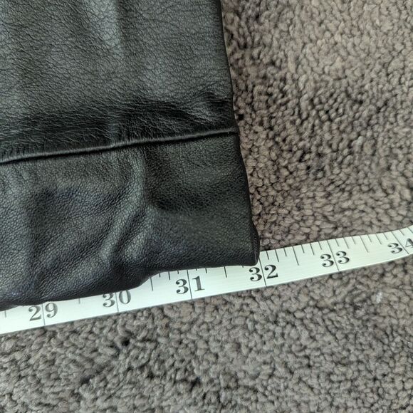 Vintage Maxima Wilsons Black Genuine Leather Straight Leg Pants Women's Size 6 - Picture 9 of 9